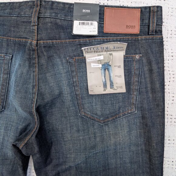 NWT BOSS Hugo Boss Black Label Kansas Regular Fit Jeans Size 42x34 - Picture 11 of 11